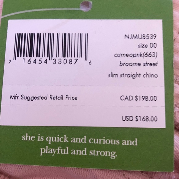 KATE SPADE SLIM STRAIGHT CHINO PANTS. - Picture 9 of 14